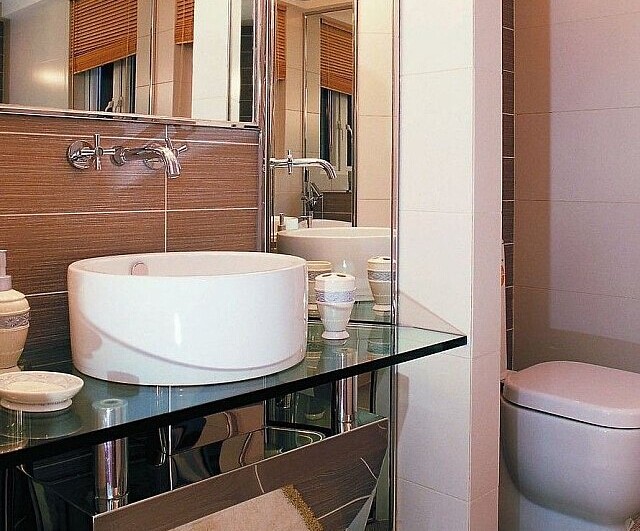 衛生間臺面玻璃效果圖