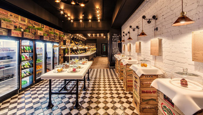 復古風格水果店鋪裝修設計案例