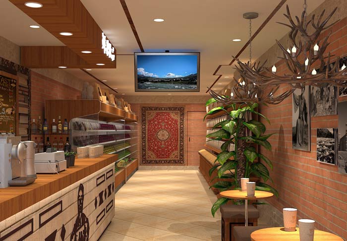 鮮農(nóng)水果店前臺(tái)裝修設(shè)計(jì)案例效果圖