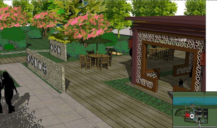 中式茶館設計，推崇淡泊、平和