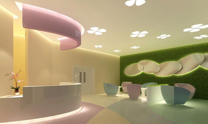 婦女兒童醫院護士站裝修設計案例效果圖