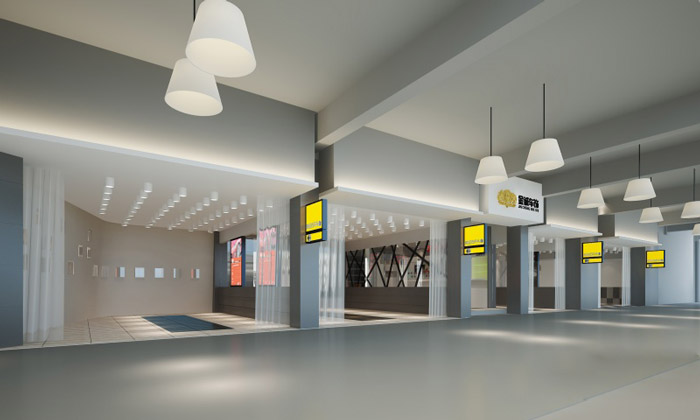 汽車美容店汽車維修區(qū)域裝修設計案例效果圖