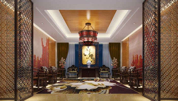 中式風格私人會所裝修設計案例