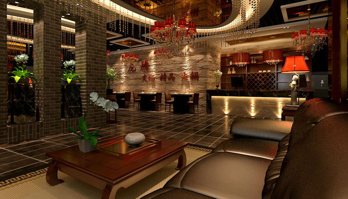 中式風(fēng)格火鍋店裝修設(shè)計(jì)案例