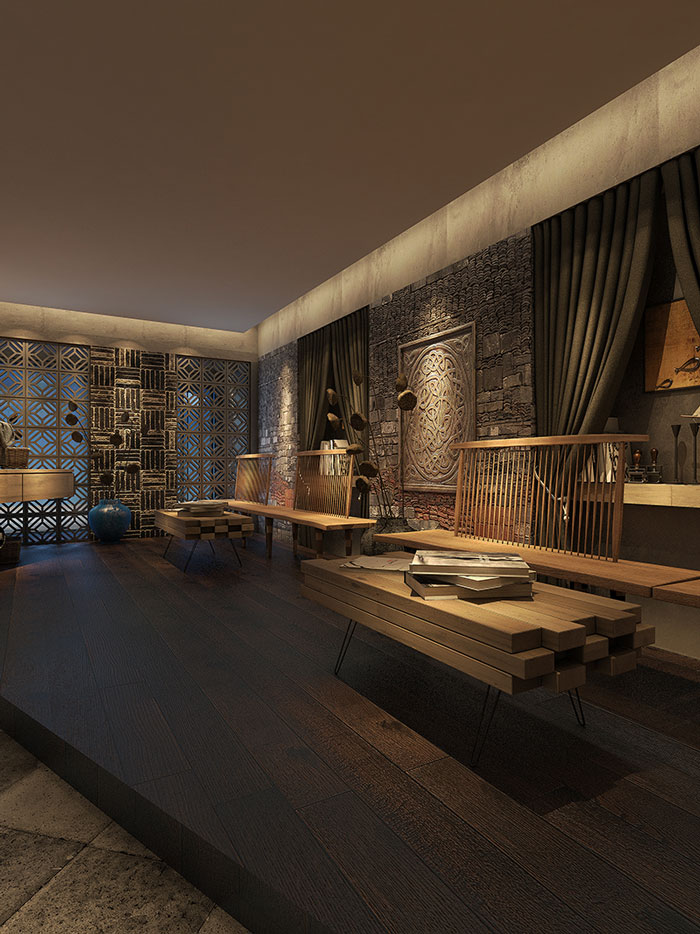 時而驚奇、時而陶醉的烤魚店裝修設計方案效果圖