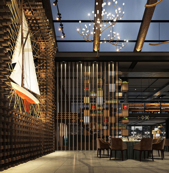 自然、素樸的餐廳背景墻裝修設計方案效果圖