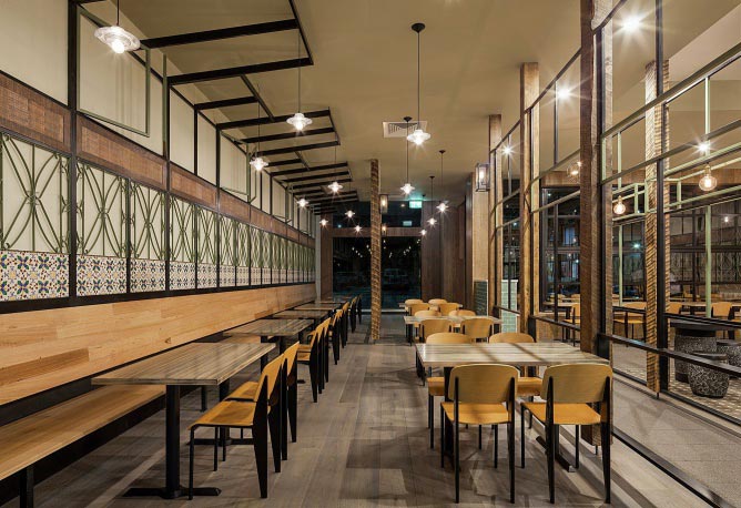 歷史、文化傳統氛圍下1200平方餐廳就餐區域設計方案效果圖