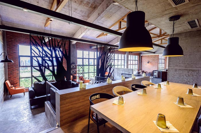 340平方工業(yè)風(fēng)與LOFT風(fēng)格相結(jié)合的餐廳休息區(qū)域設(shè)計效果圖