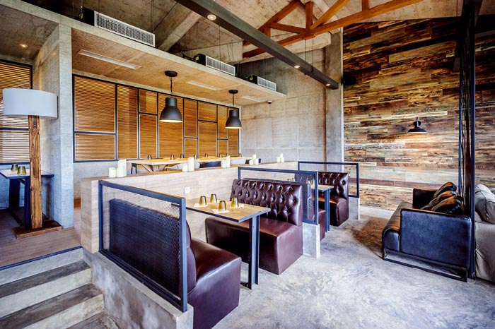 340平方工業(yè)風(fēng)與LOFT風(fēng)格相結(jié)合的餐廳走廊設(shè)計效果圖