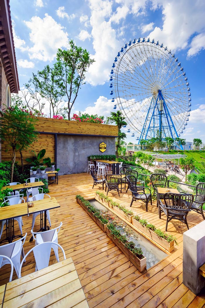 340平方工業(yè)風(fēng)與LOFT風(fēng)格相結(jié)合的餐廳外部設(shè)計效果圖