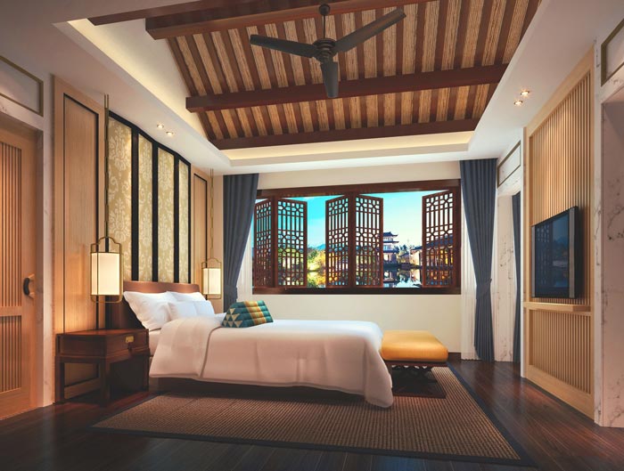 古城假日酒店C類客房裝修設計案例效果圖