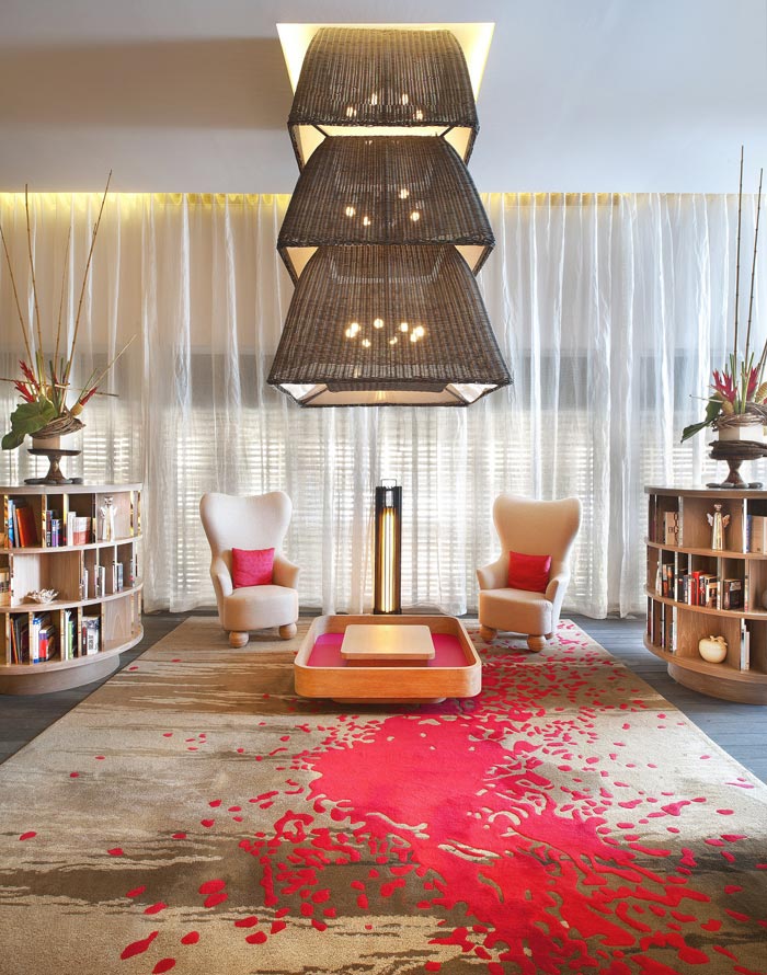 度假村酒店接待區(qū)域裝修設計案例效果圖