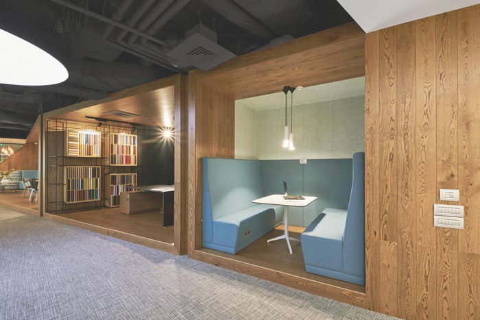 科技公司辦公室交流區域裝修設計案例效果圖