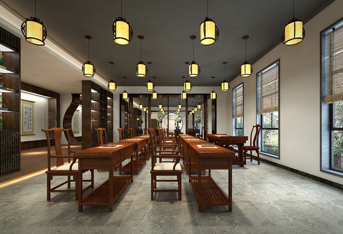 書法培訓(xùn)機構(gòu)教室裝修設(shè)計案例效果圖