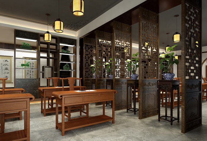 書法培訓(xùn)機構(gòu)教室裝修設(shè)計案例效果圖