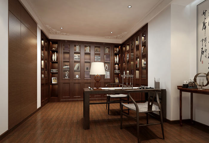 書法培訓(xùn)機構(gòu)校長辦公室裝修設(shè)計案例效果圖