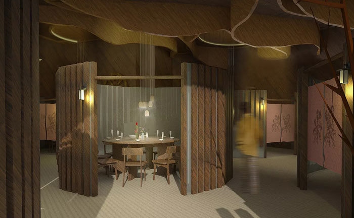 特色風味餐廳包廂裝修設計效果圖