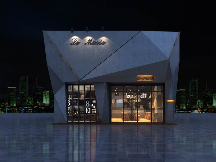 特色快餐店外立面裝修設計效果圖