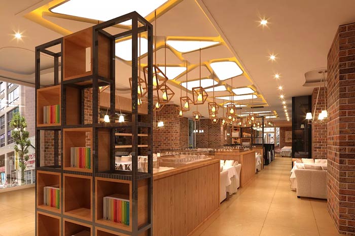 牛排西餐廳餐區(qū)裝修設(shè)計效果圖