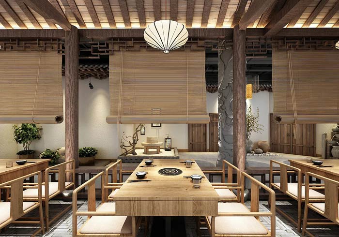 特色私房菜館餐桌裝修設計效果圖