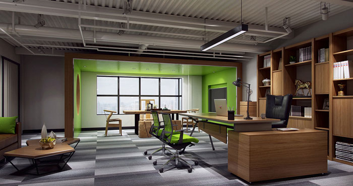 LOFT風格總經理辦公室裝修設計效果圖