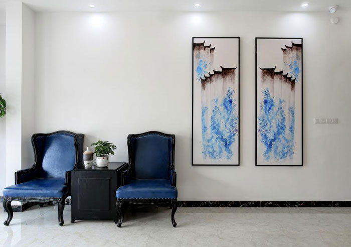 杭州閑林辦公室前臺接待裝修設計方案