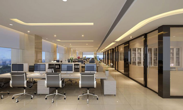 杭州富陽辦公室辦公區(qū)裝修設計效果圖