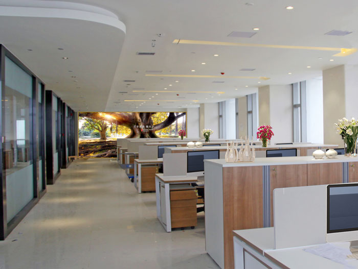 杭州富陽辦公室辦公區(qū)裝修設計效果圖