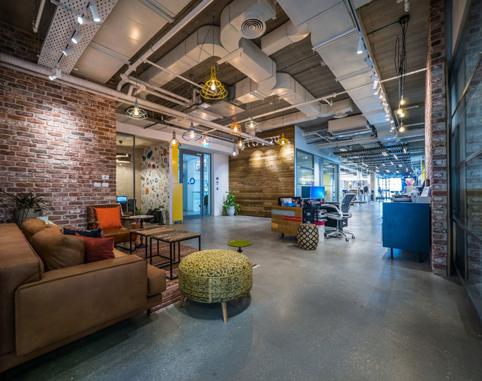 軟件公司辦公室前臺接待裝修設計實景圖