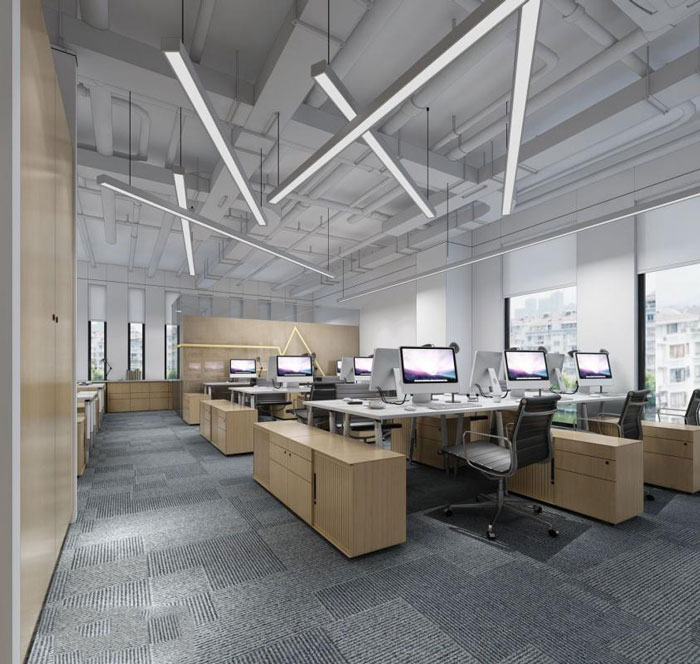 杭州臨安辦公室辦公區(qū)裝修設計效果圖