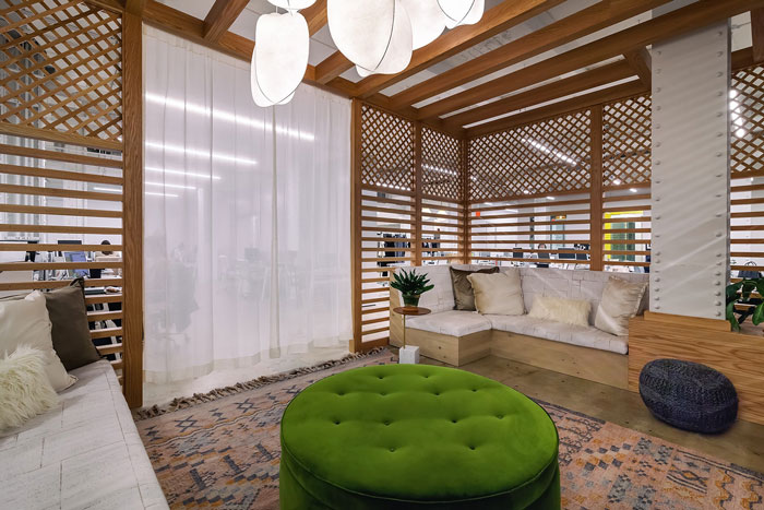 時尚辦公空間接待區裝修設計效果圖