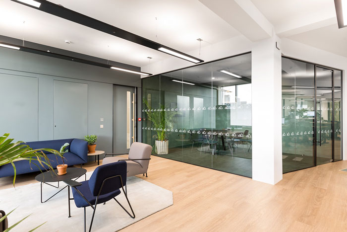 數據公司辦公室前臺接待裝修設計效果圖