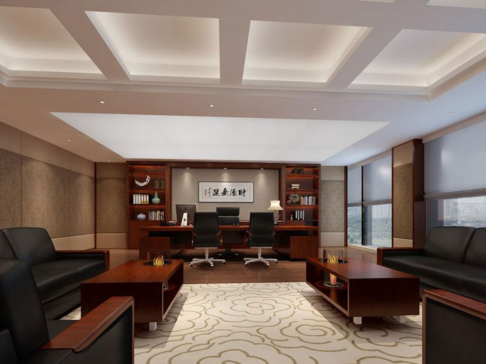 杭州倉前董事長辦公室裝修設計效果圖
