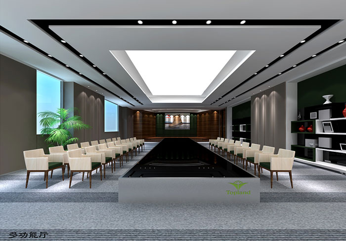 戶外用品公司辦公室多功能廳裝修設計效果圖