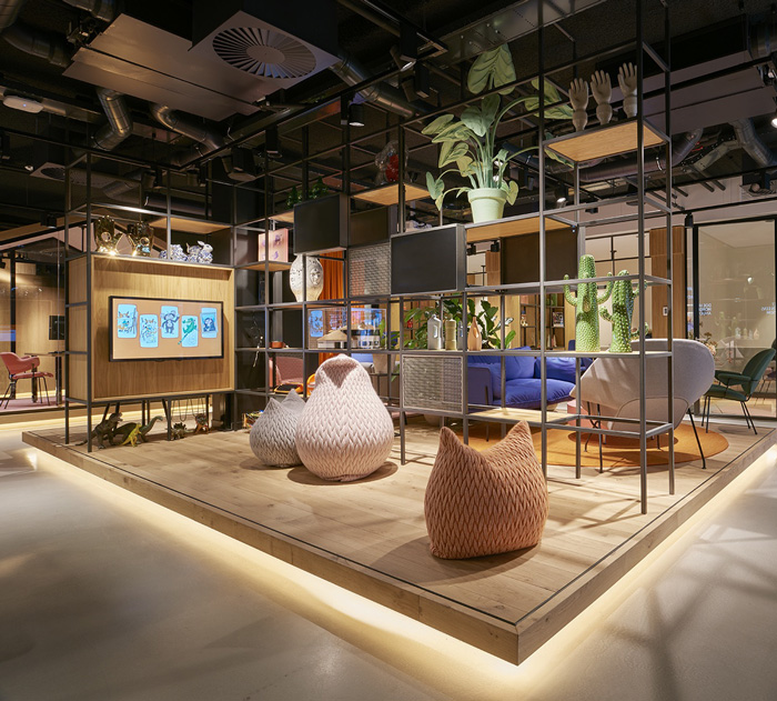 公司辦事處辦公室進門區(qū)裝修設計效果圖