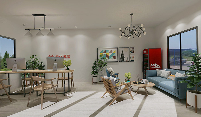 集裝箱辦公室辦公區(qū)裝修設(shè)計(jì)效果圖