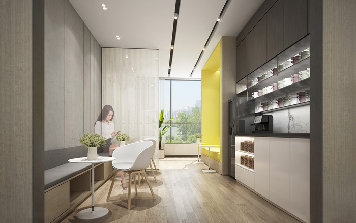 藝術學校休息區裝修設計效果圖