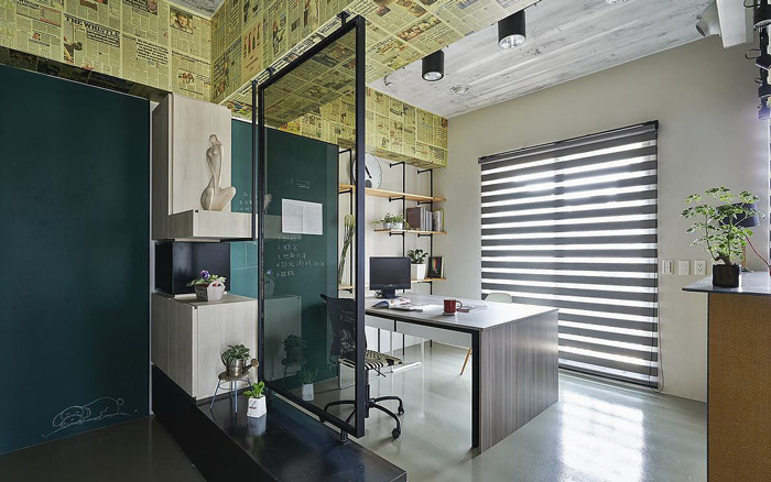 50平方工業(yè)風辦公室辦公區(qū)裝修設(shè)計效果圖