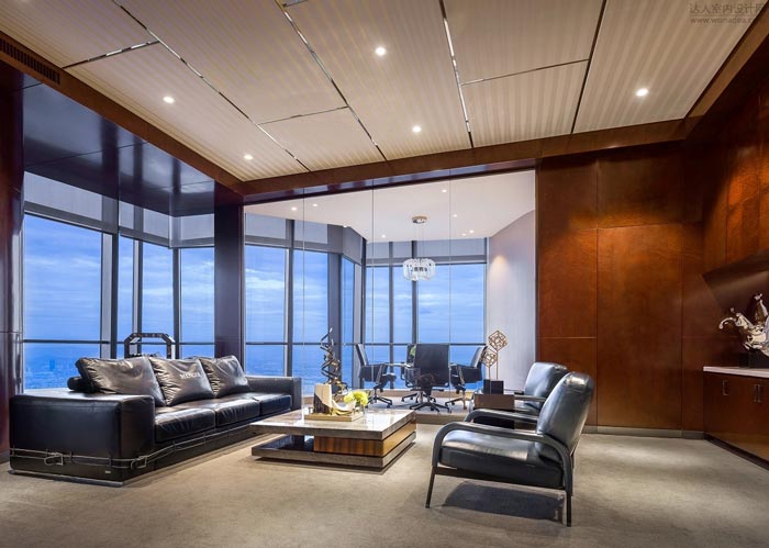 金融控股公司接待區(qū)裝修設計效果圖