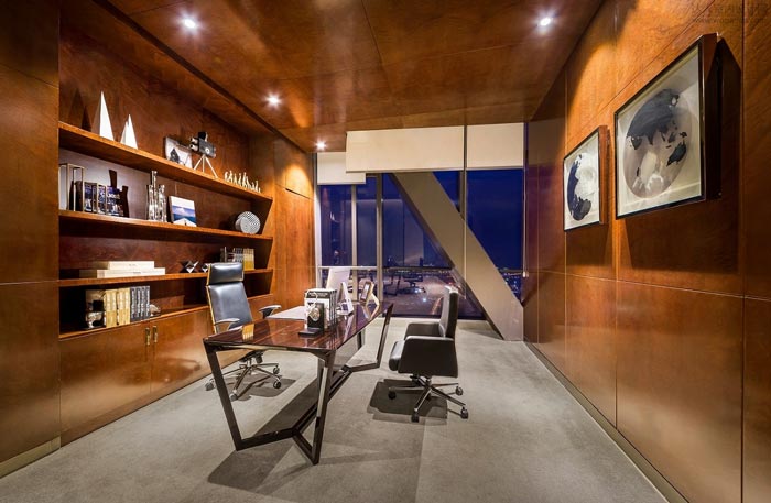 金融控股公司經(jīng)理辦公室裝修設計效果圖