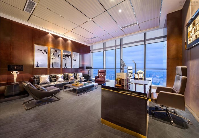 金融控股公司經(jīng)理辦公室裝修設計效果圖