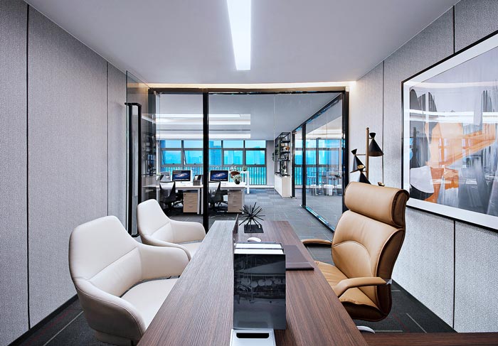 金融公司經理辦公室裝修設計效果圖