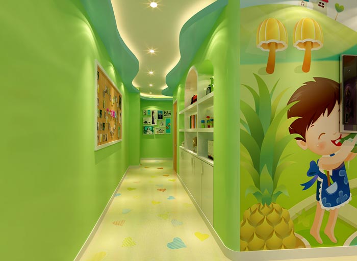 托管班過(guò)道裝修設(shè)計(jì)效果圖