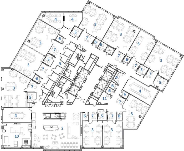微軟研發中心設計一層平面圖